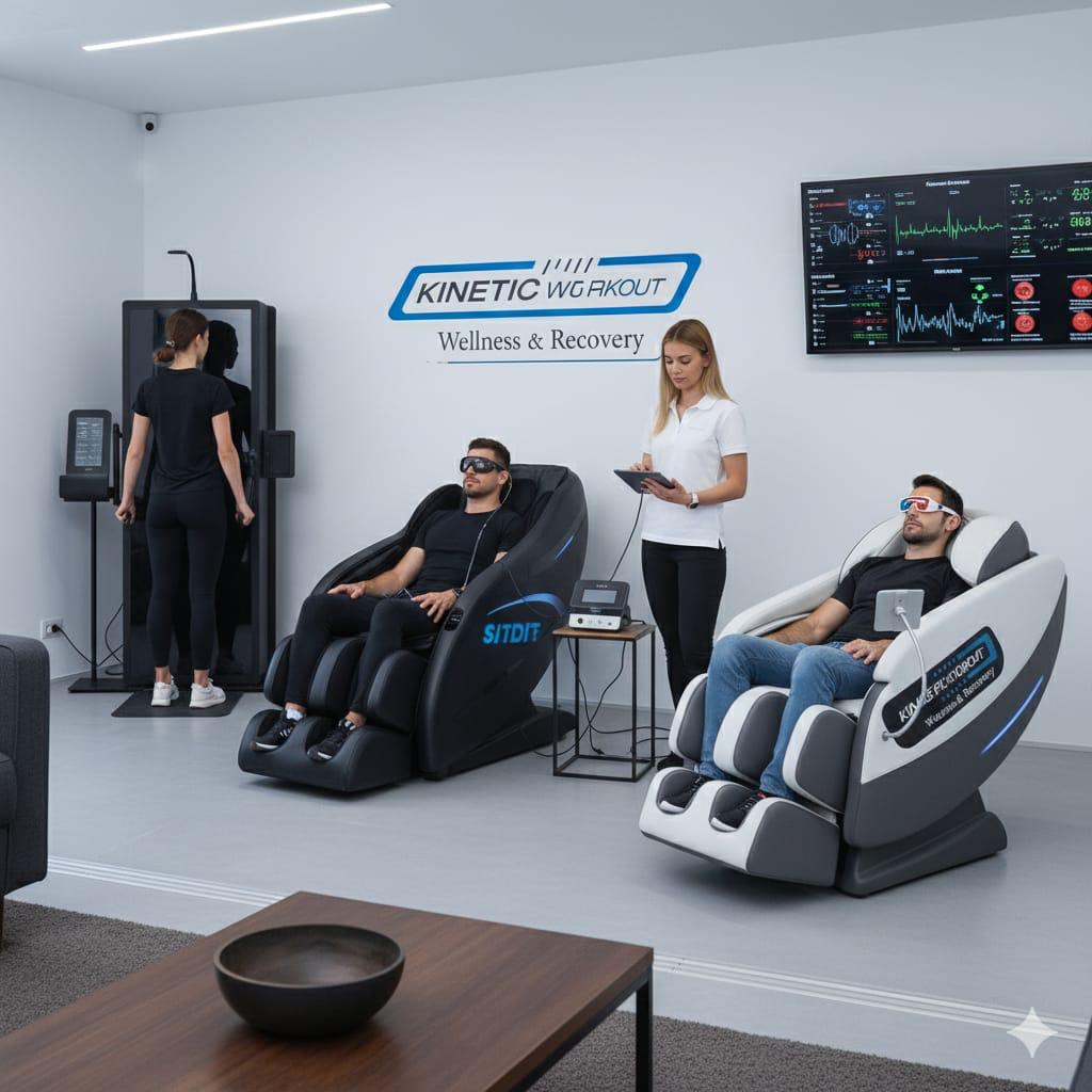 Paciente en el sillón de biorregeneración y neuromodulación vagal